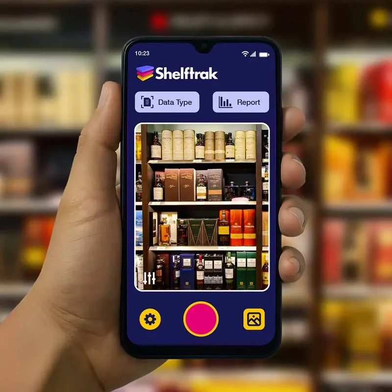 A fixture being photographed in store with the Shelftrak app